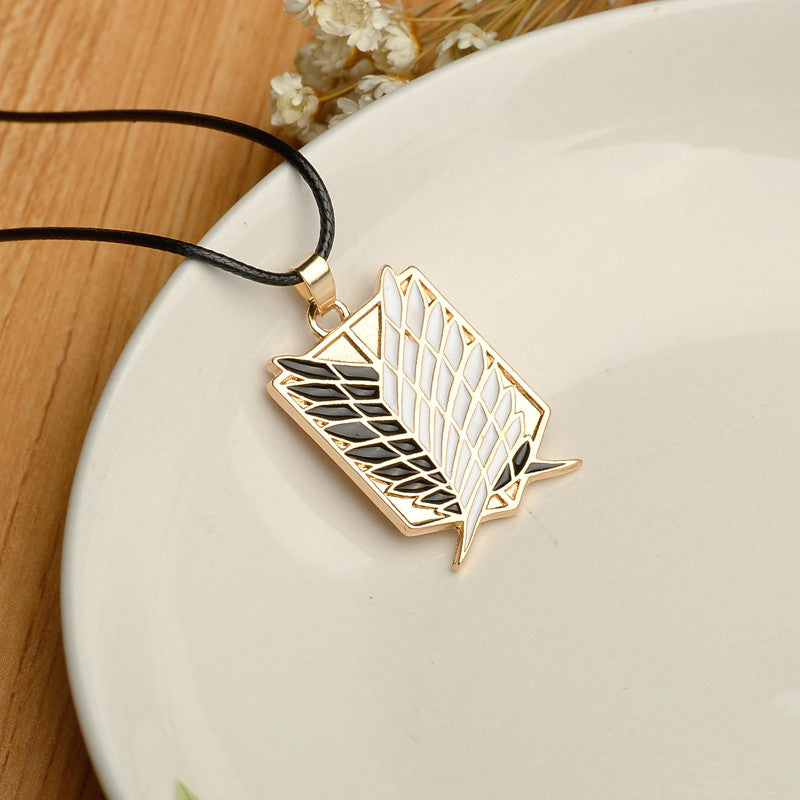 Attack on Titan Dual Wing Pendant Necklace